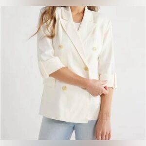 new Sofia Jeans Women's Double Breasted Linen Blend Blazer